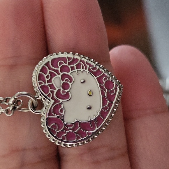 Combo sanrio hello kitty pink necklace, earrings hair clip - Picture 5 of 6